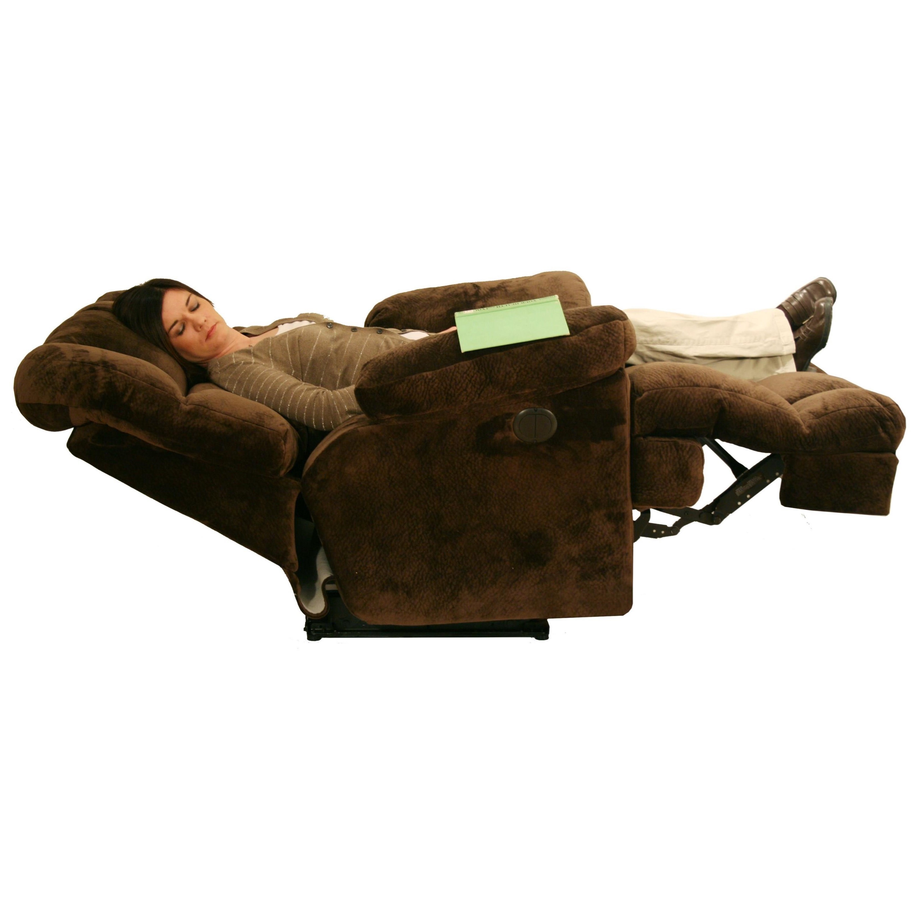 Catnapper 6541 Cloud 12 65417 2334 09 Power Lay Flat Chaise Recliner with Large Comfort Tufts Elgin Furniture Recliner Lay Flat